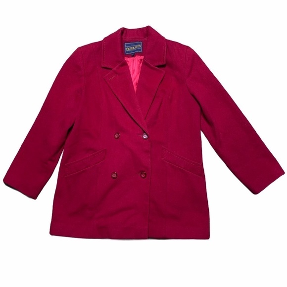Pendleton Jackets & Blazers - Pendleton Double Breast Peacoat Red Wool Size 12